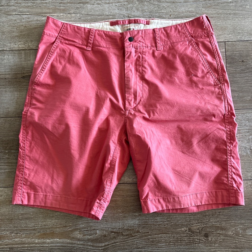 Relwen Huckberry Chino Shorts Mens 32 Salmon Cotton Stretch Casual Summer Preppy